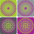 flowers 4 color backgrounds