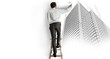 Architect drawing a project