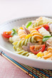 plate of pasta salad
