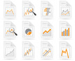 Statistics and analytics file icons