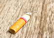 Cigarette on the wood floor