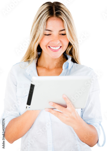 Foto: Woman with tablet computer Woman with tablet computer