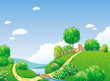 Vector: Rural landscape Rural landscape