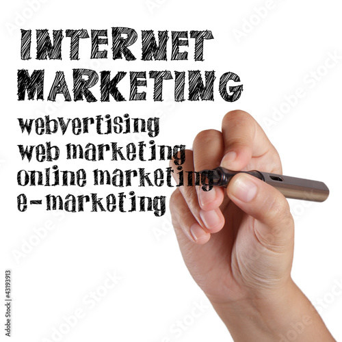 Photo: business hand draw internet marketing business hand draw internet marketing