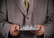 business man success with green business