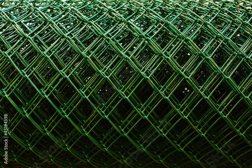 Photo: Close Up Green Plastic Coated and Rolled Chainlink Fence Wire Close Up Green Plastic Coated and Rolled Chainlink Fence Wire
