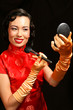 Woman Applying Makeup