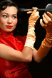 Woman Applying Makeup