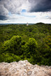 Mayan ruins in Tikal site, Guatemala. View from temple IV