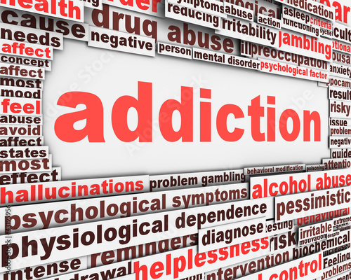 Illustration: Addiction message design Addiction message design