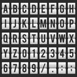 Flipping panel timetable white