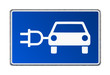 Schild mit E-Auto