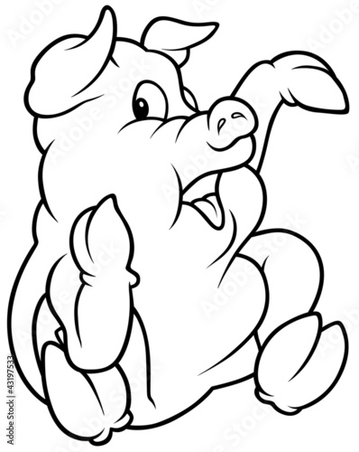Illustration: Smiling Piglet Smiling Piglet