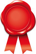 Siegel Rot mit Bändern