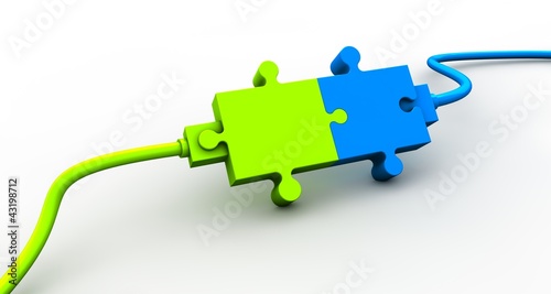 Illustration: puzzle connection puzzle connection