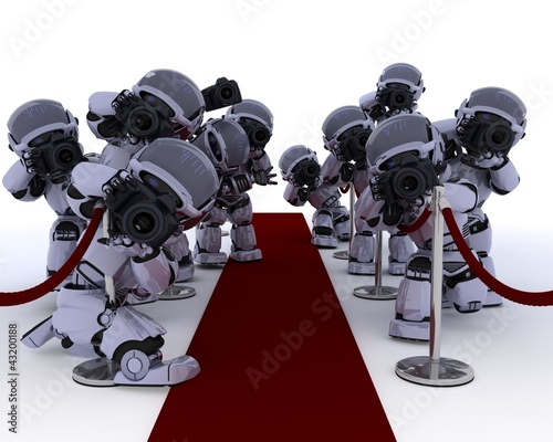 Illustration: Robot Paparazzi at the red carpet Robot Paparazzi at the red carpet