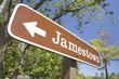 Photo: Street sign pointing to Jamestown Settlement in Colonial Williamsburg, Virginia, the site of the 1607 English Colony Street sign pointing to Jamestown Settlement in Colonial Williamsburg, Virginia, the site of the 1607 English Colony