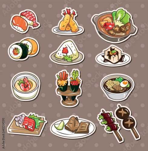 Vector: Japanese food stickers Japanese food stickers