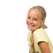 Photo: Laughing blond Girl, isolated Laughing blond Girl, isolated