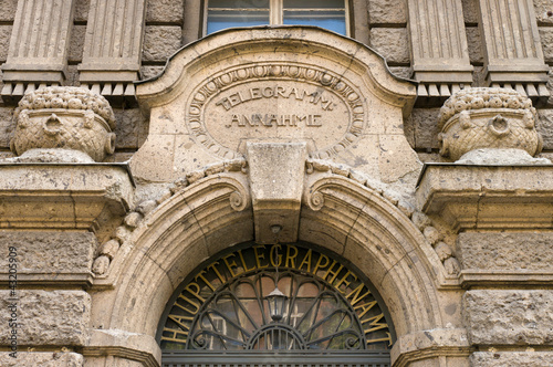 Photo: Entrance to the building of the Central Telegraph. Berlin Entrance to the building of the Central Telegraph. Berlin