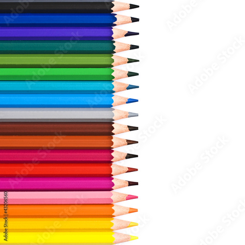 Photo: Crayons de couleur alignés Crayons de couleur alignés
