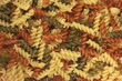 Pasta Fusilli, espirales de colores, Italia