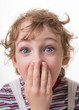 Photo: curly-haired boy surprised curly-haired boy surprised