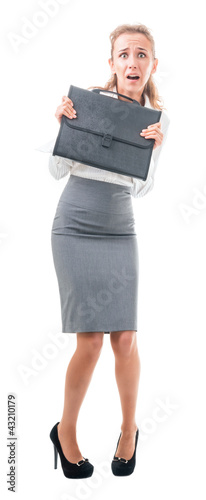 Photo: frightened business woman frightened business woman