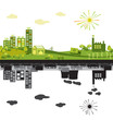 Green city and polluted