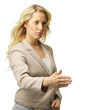 Attractive blond businesswoman