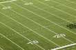Photo: Football field of Creighton University Morrison Football Stadium showing the 10 yard and 20 yard lines with bright green grass, Omaha, Nebraska Football field of Creighton University Morrison Football Stadium showing the 10 yard and 20 yard lines with bright green grass, Omaha, Nebraska