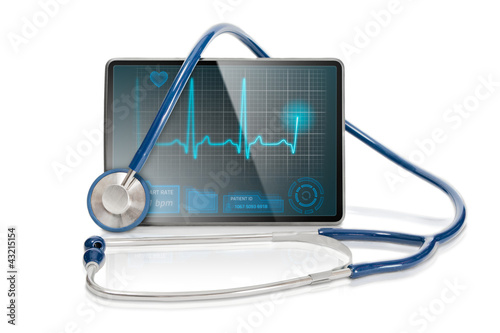 Photo: Isolated medical tablet Isolated medical tablet