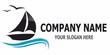 canvas print picture - boat waves - logo