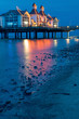 The pier of Sellin at night