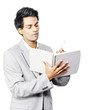 Businessman taking notes