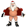 Illustration: Santa Flashing in a Reindeer Thong Santa Flashing in a Reindeer Thong