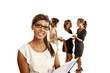 young businesswomen isolated on white background