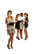 young businesswomen isolated on white background