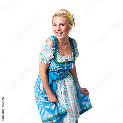 Photo: junge blonde Frau im Dirndl junge blonde Frau im Dirndl