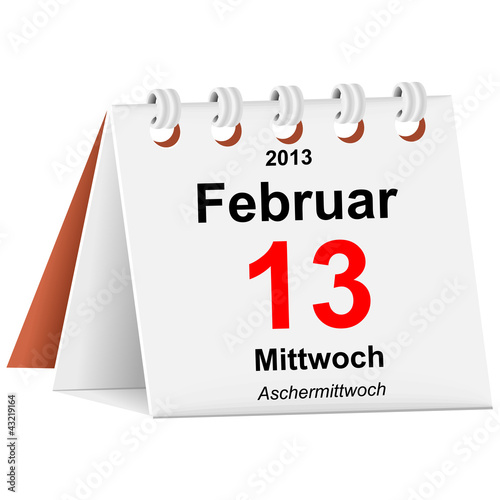 Photo: Kalender - 13.02.2013 - Aschermittwoch Kalender - 13.02.2013 - Aschermittwoch