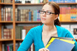 Photo: girl in library girl in library