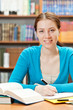Photo: girl studying in library girl studying in library