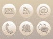 Glossy web icons on grunge