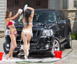 Girl Washing Car