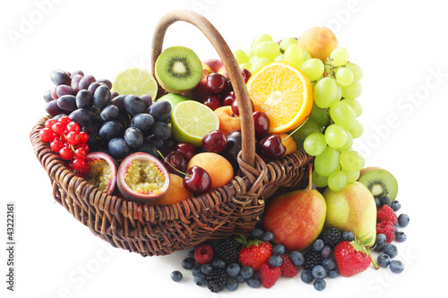 Photo: Variety of Fruits in a Basket Variety of Fruits in a Basket