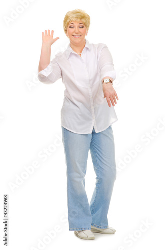 Photo: Senior woman with watches Senior woman with watches
