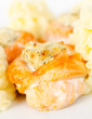 Photo: salmon stuffed with vegetables and cheese salmon stuffed with vegetables and cheese