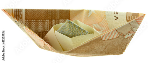 Photo: billet pliage petit bateau billet pliage petit bateau