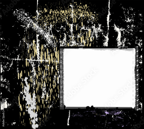 Vector: Battered photo frame, free space for pix, grungy Battered photo frame, free space for pix, grungy
