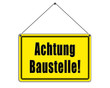 Baustellenschild zum Anhängen